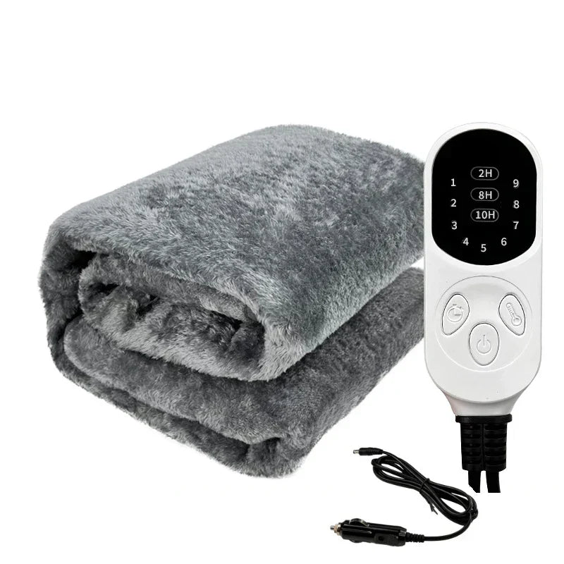 Couverture Chauffante 12V pour Voiture - Chaleur Ajustable et Confort en Voyage