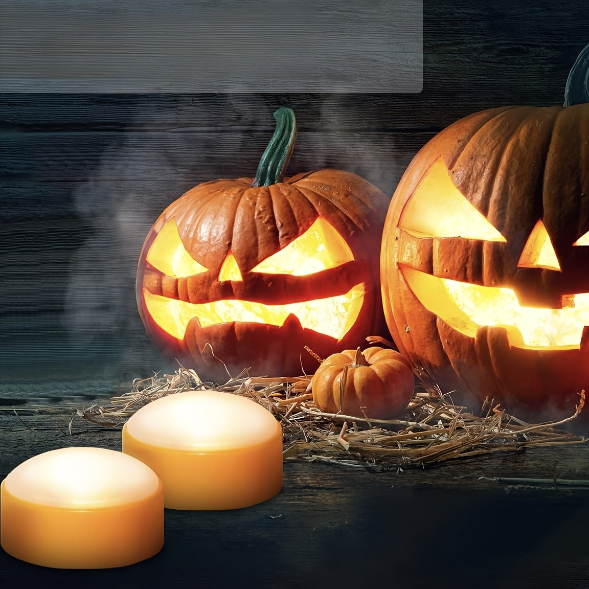 Bougies LED Jack-O’-Lantern SANS Flamme - Décoration Sûre et Durable pour Halloween