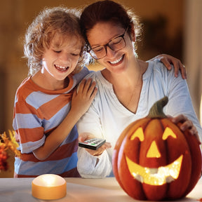 Bougies LED Jack-O’-Lantern SANS Flamme - Décoration Sûre et Durable pour Halloween