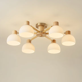 Lampe de Plafond Industrielle en Verre - Ambiance Luxueuse et Romantique