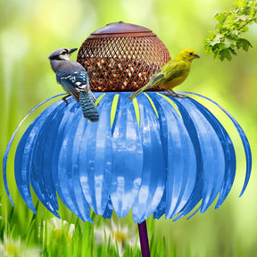 Mangeoire à Oiseaux en Métal - Élégante Décoration pour Jardins Extérieurs