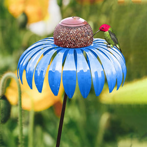 Mangeoire à Oiseaux en Métal - Élégante Décoration pour Jardins Extérieurs