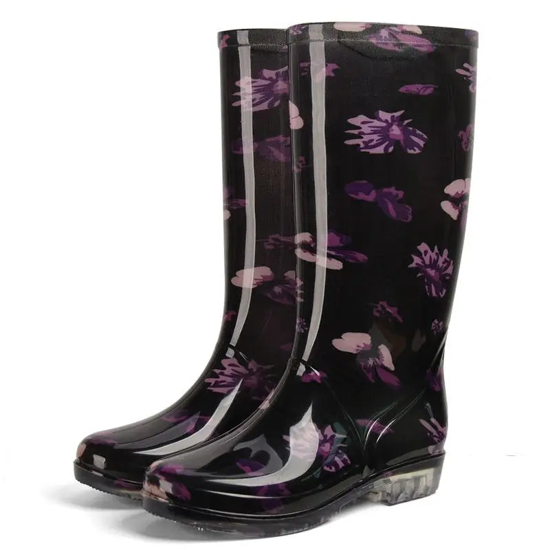Bottes d'hiver imperméables pour femmes - Imprimé Floral et Confort Optimal