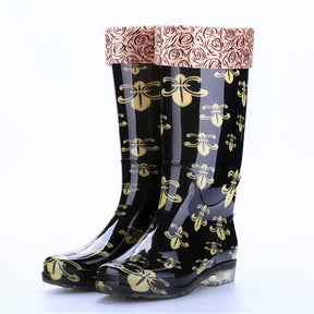 Bottes d'hiver imperméables pour femmes - Imprimé Floral et Confort Optimal