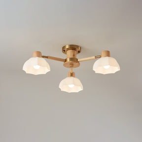 Lampe de Plafond Fleurie - Éclairage Ambiance Élégant et Naturel