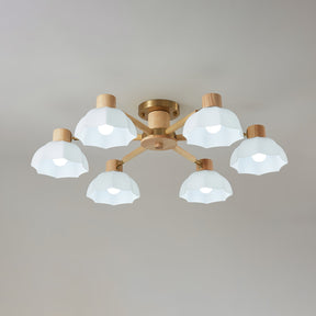 Lampe de Plafond Fleurie - Éclairage Ambiance Élégant et Naturel