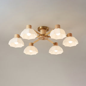 Lampe de Plafond Fleurie - Éclairage Ambiance Élégant et Naturel