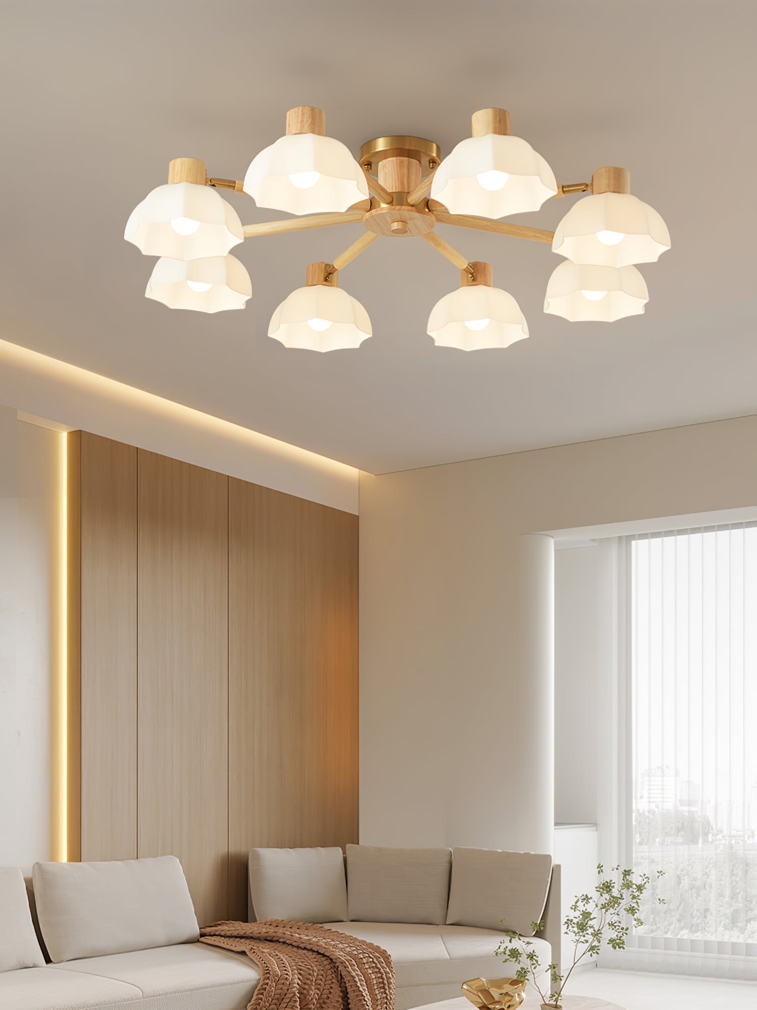 Lampe de Plafond Fleurie - Éclairage Ambiance Élégant et Naturel