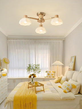 Lampe de Plafond Fleurie - Éclairage Ambiance Élégant et Naturel