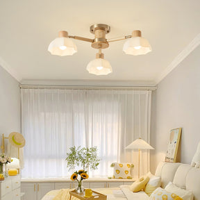 Lampe de Plafond Fleurie - Éclairage Ambiance Élégant et Naturel