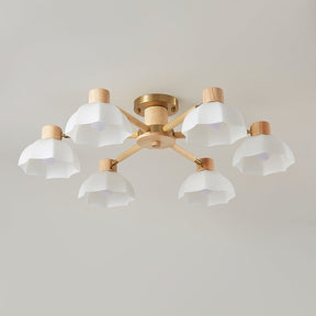 Lampe de Plafond Fleurie - Éclairage Ambiance Élégant et Naturel