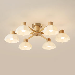 Lampe de Plafond Fleurie - Éclairage Ambiance Élégant et Naturel