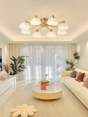 Lampe de Plafond Fleurie - Éclairage Ambiance Élégant et Naturel