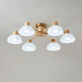 Lampe de Plafond Fleurie - Éclairage Ambiance Élégant et Naturel