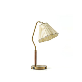 Lampe de Table en Tissu Luxe - Base Dorée et Design Élégant