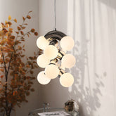 Suspension Bauhaus en Verre Transparent - Élégance Minimaliste et Luminosité Chaleureuse