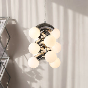 Suspension Bauhaus en Verre Transparent - Élégance Minimaliste et Luminosité Chaleureuse