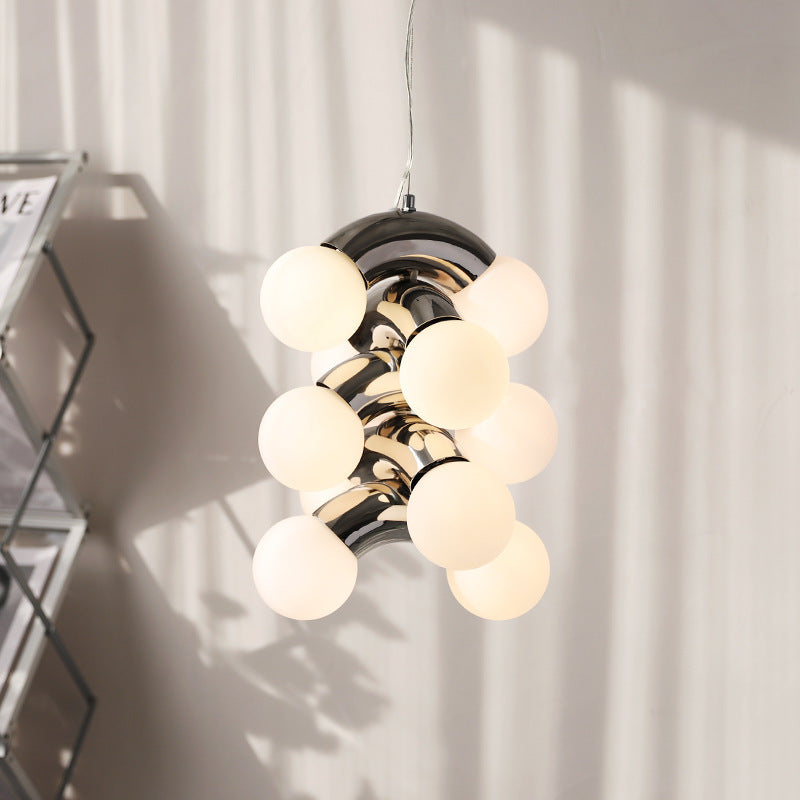 Suspension Bauhaus en Verre Transparent - Élégance Minimaliste et Luminosité Chaleureuse