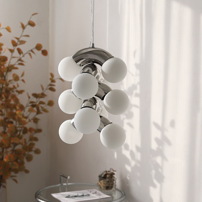 Suspension Bauhaus en Verre Transparent - Élégance Minimaliste et Luminosité Chaleureuse