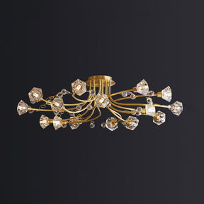 Lampe de Plafond Florale Romantique - Éclairage Doux et Ambiance Conviviale