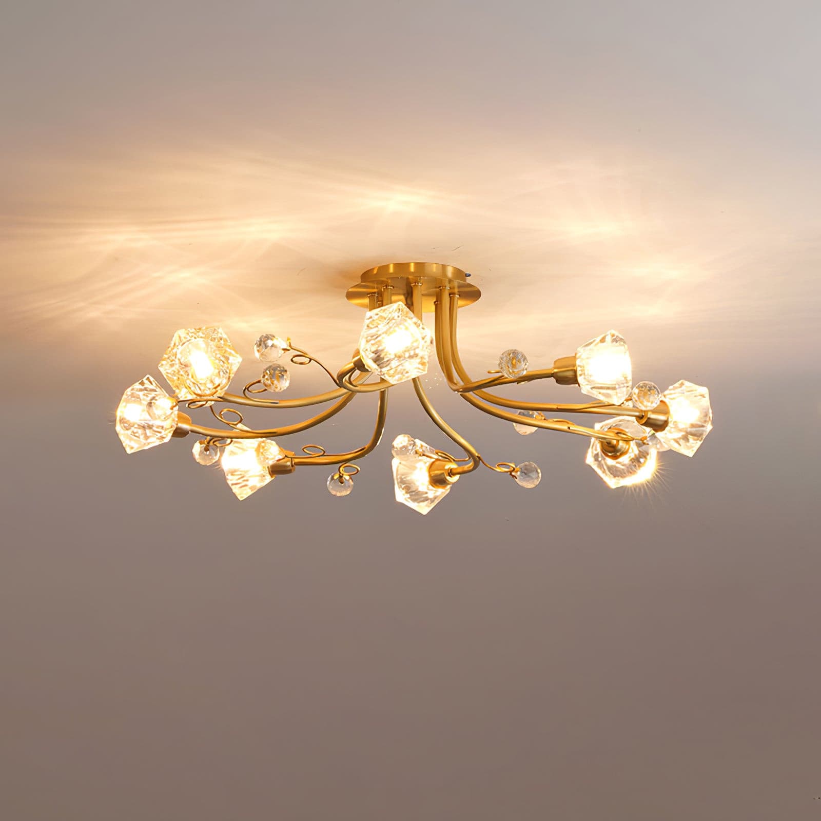 Lampe de Plafond Florale Romantique - Éclairage Doux et Ambiance Conviviale