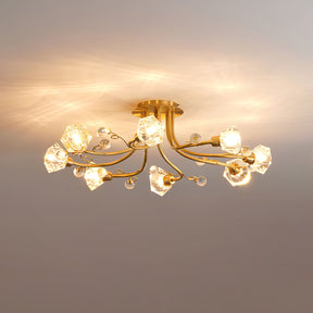 Lampe de Plafond Florale Romantique - Éclairage Doux et Ambiance Conviviale
