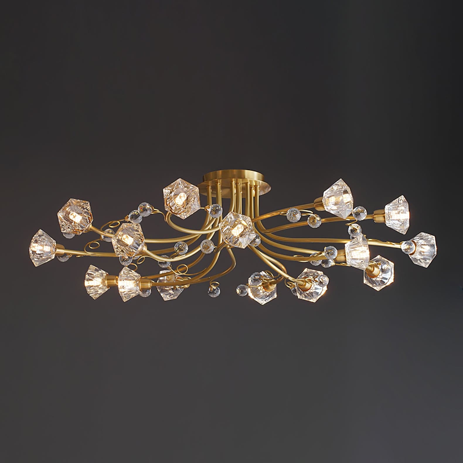 Lampe de Plafond Florale Romantique - Éclairage Doux et Ambiance Conviviale