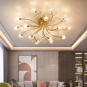Lampe de Plafond Florale Romantique - Éclairage Doux et Ambiance Conviviale