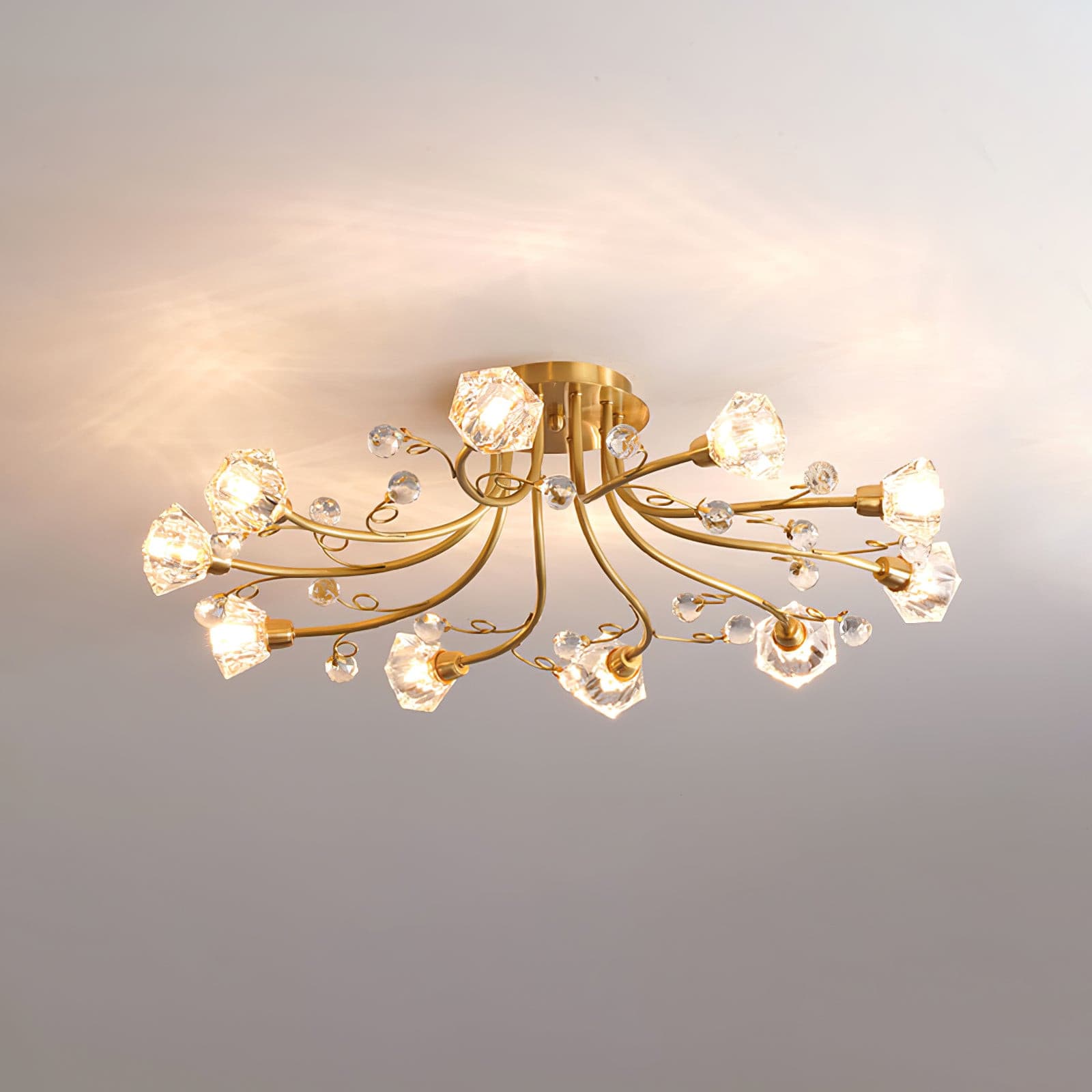 Lampe de Plafond Florale Romantique - Éclairage Doux et Ambiance Conviviale