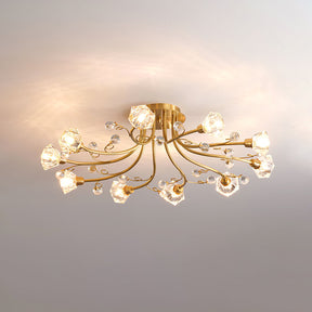 Lampe de Plafond Florale Romantique - Éclairage Doux et Ambiance Conviviale