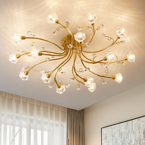 Lampe de Plafond Florale Romantique - Éclairage Doux et Ambiance Conviviale