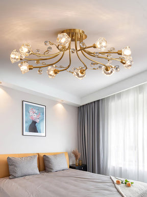 Lampe de Plafond Florale Romantique - Éclairage Doux et Ambiance Conviviale