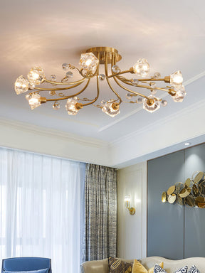 Lampe de Plafond Florale Romantique - Éclairage Doux et Ambiance Conviviale