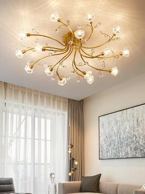 Lampe de Plafond Florale Romantique - Éclairage Doux et Ambiance Conviviale