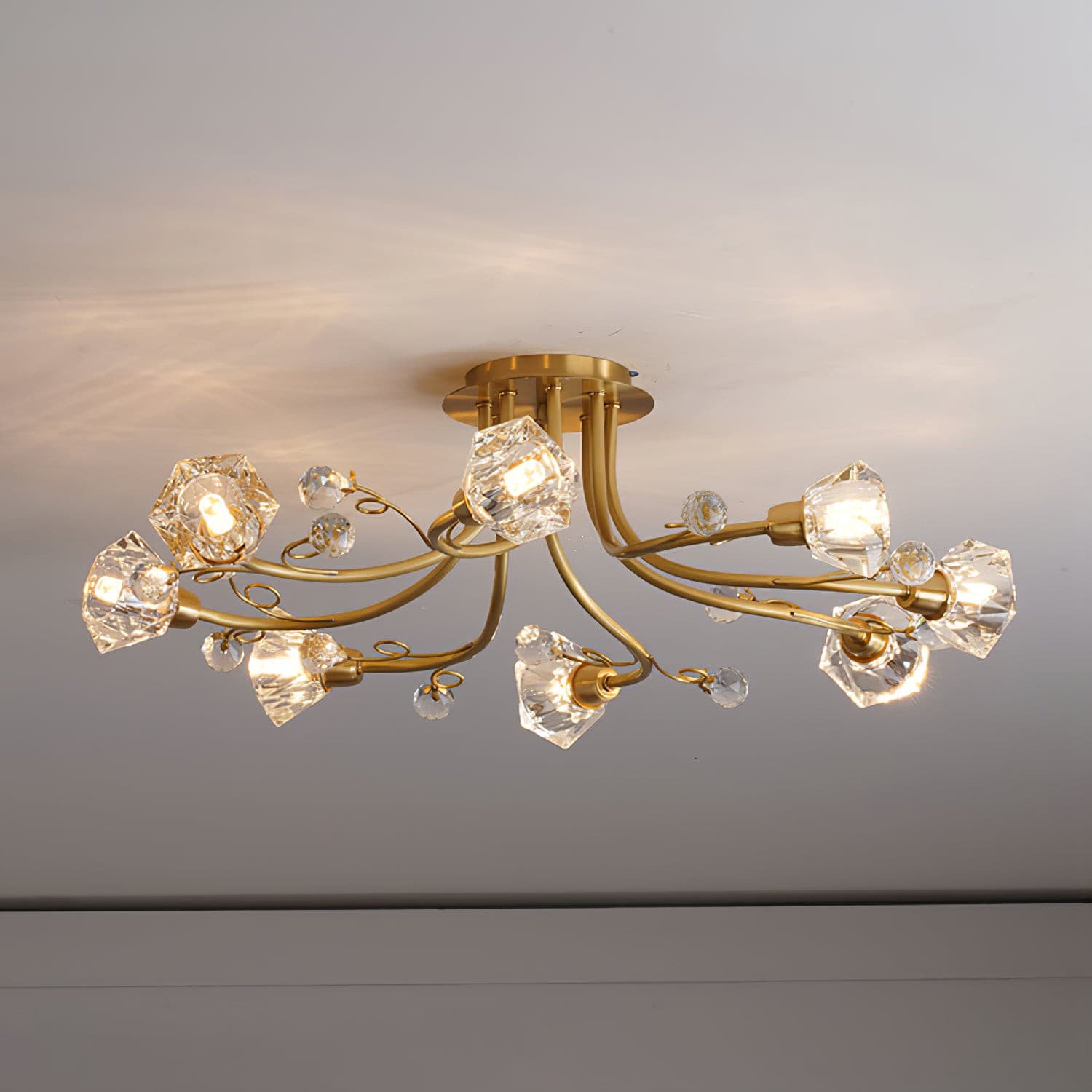 Lampe de Plafond Florale Romantique - Éclairage Doux et Ambiance Conviviale