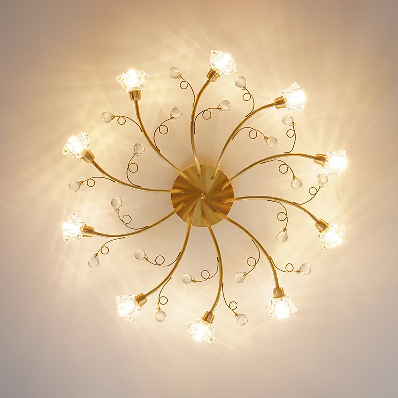 Lampe de Plafond Florale Romantique - Éclairage Doux et Ambiance Conviviale