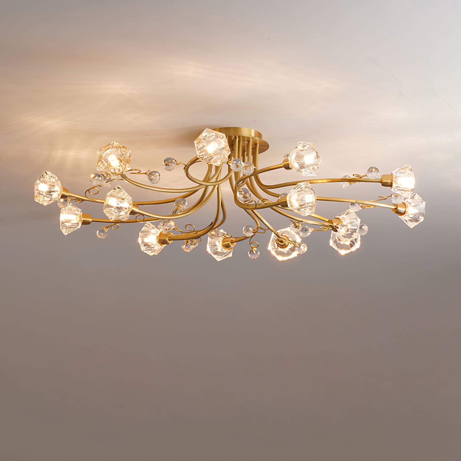 Lampe de Plafond Florale Romantique - Éclairage Doux et Ambiance Conviviale