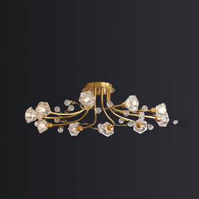 Lampe de Plafond Florale Romantique - Éclairage Doux et Ambiance Conviviale
