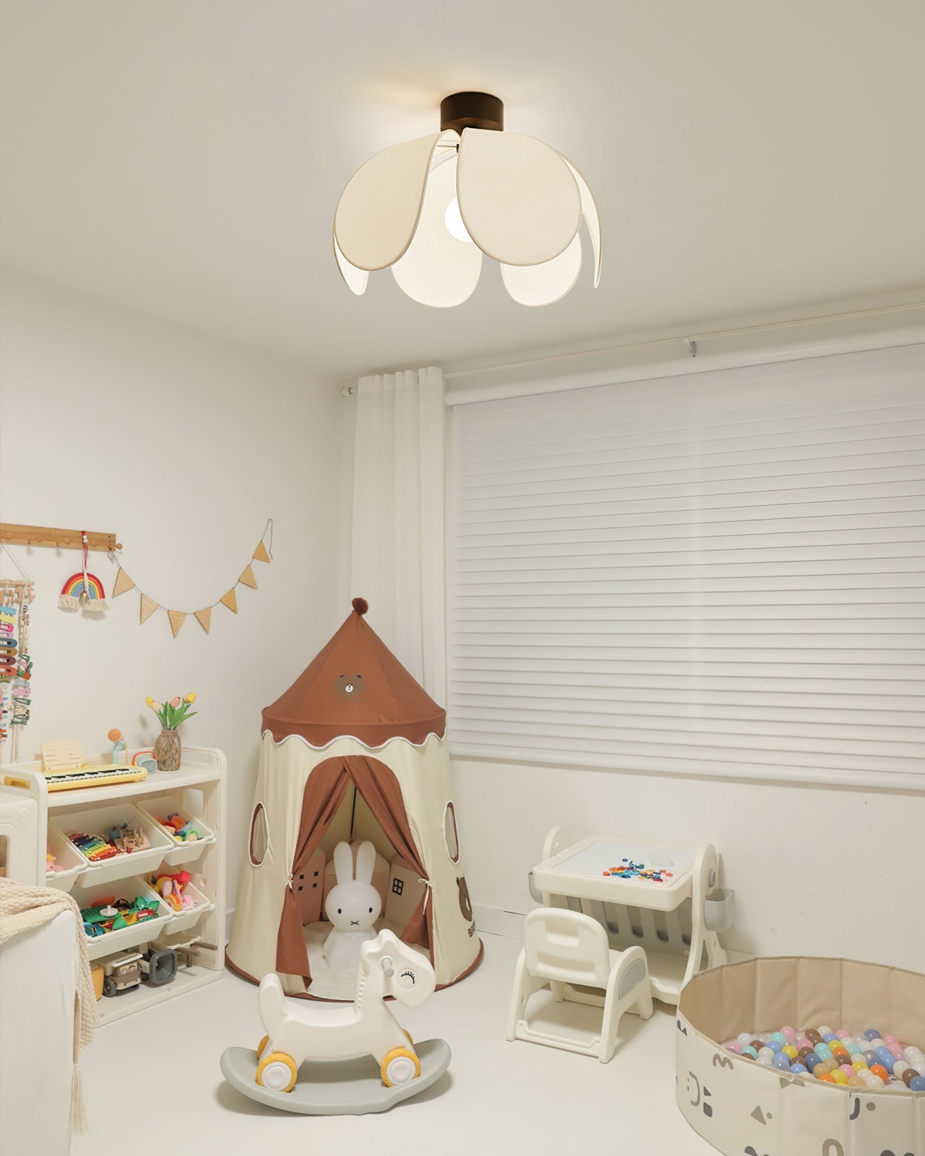 Plafonnier en Tissu Élégant - Atmosphère Chaleureuse et Accueillante
