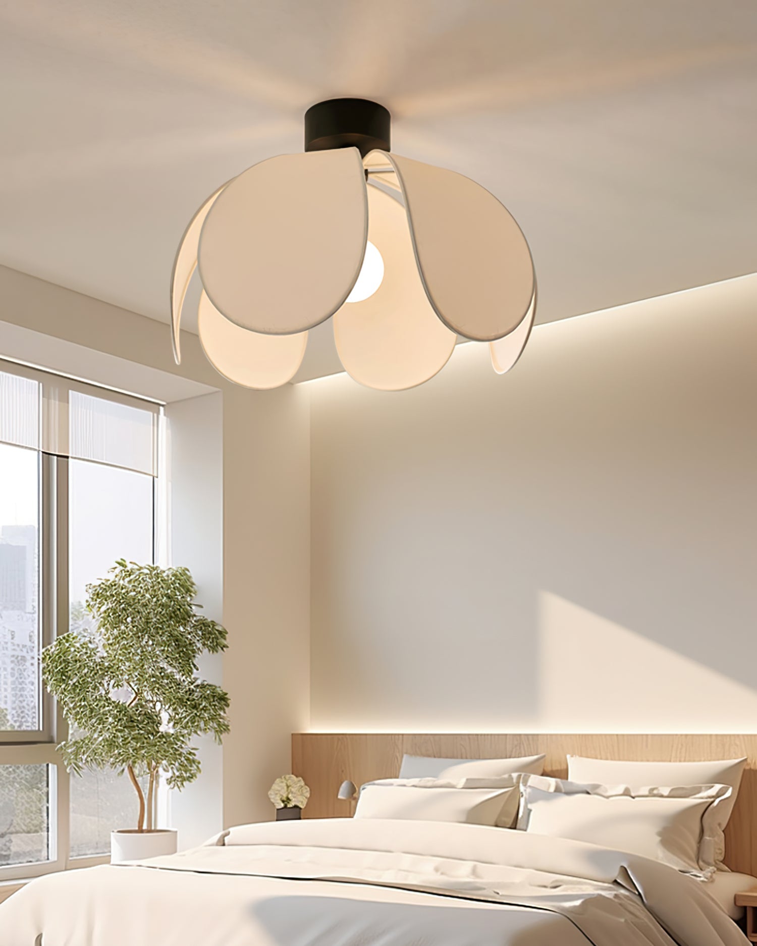 Plafonnier en Tissu Élégant - Atmosphère Chaleureuse et Accueillante