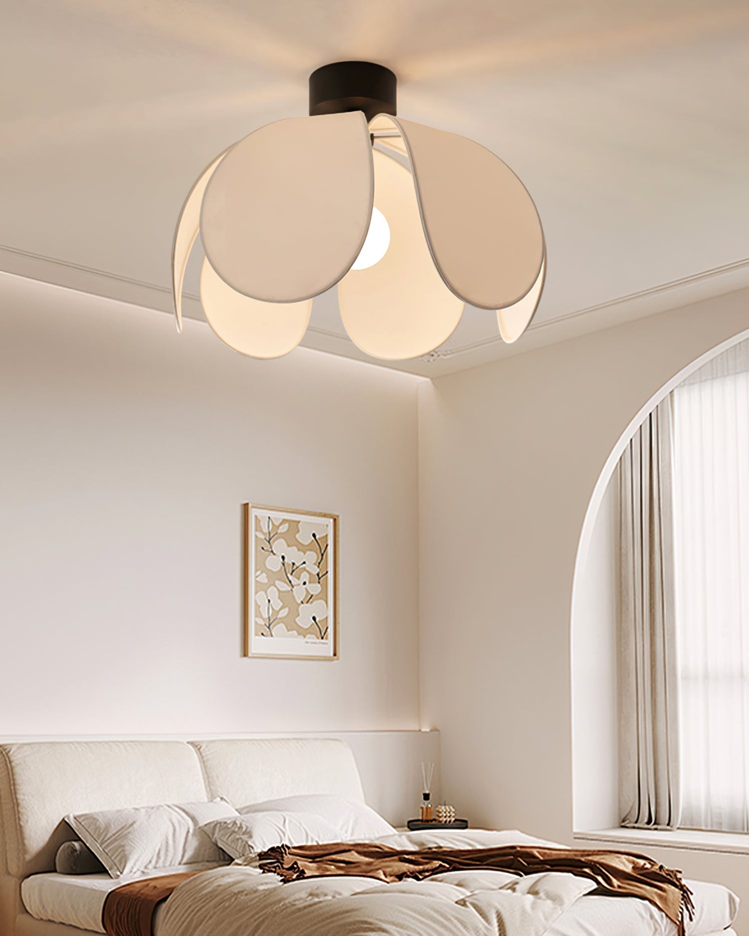 Plafonnier en Tissu Élégant - Atmosphère Chaleureuse et Accueillante