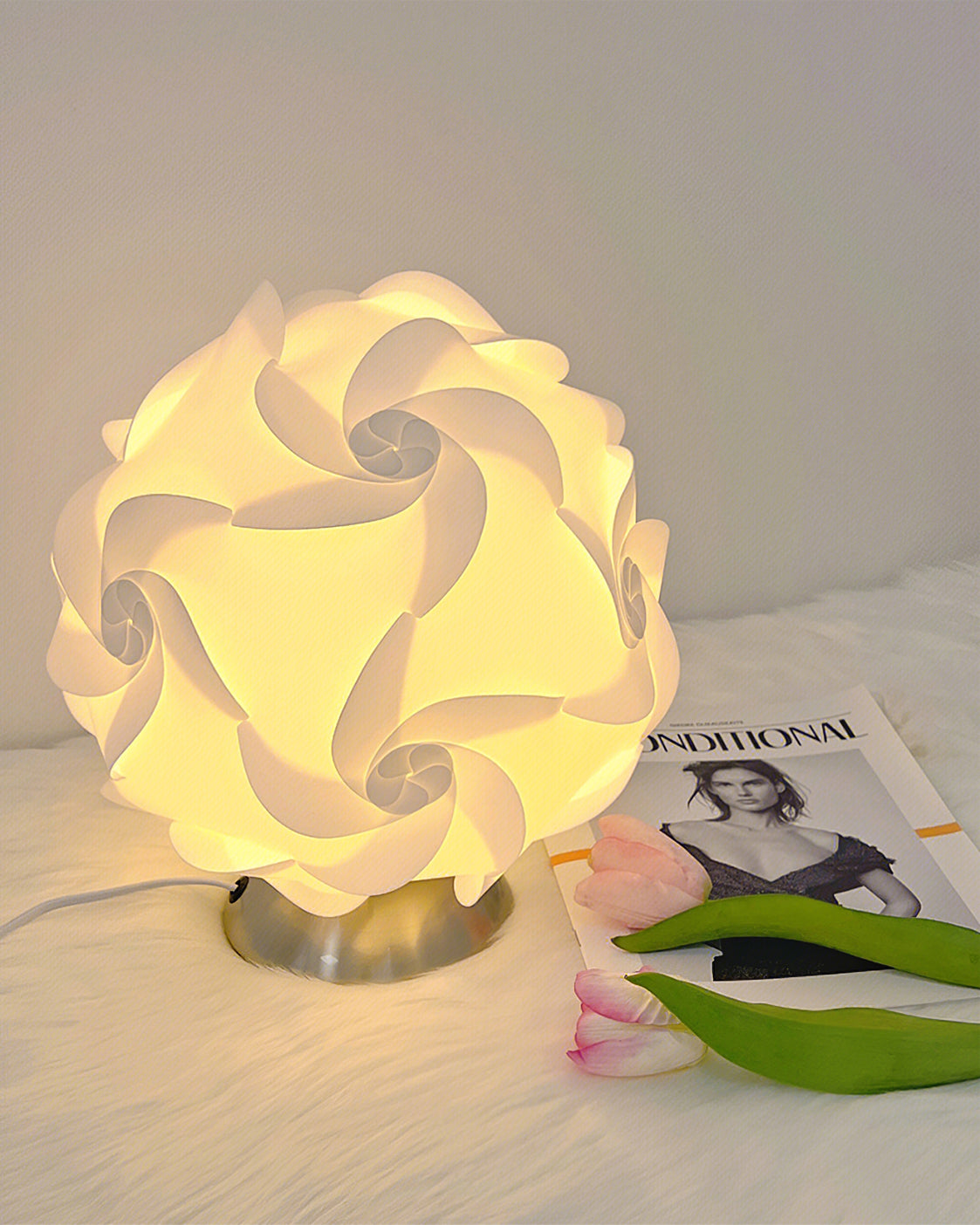 Lampe de Table Florale Élégante - Ambiance Chaleureuse et Naturelle