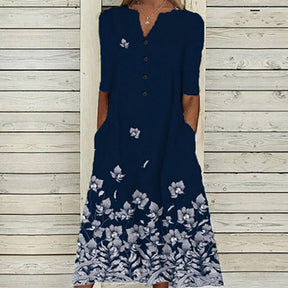 Robe d'été à Motif Floral - Style Élégant et Confortable