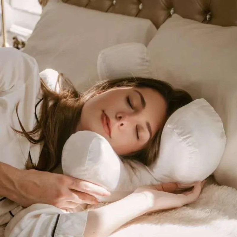 Ensemble d'oreillers de beauté - Oreiller contourné et taie en satin