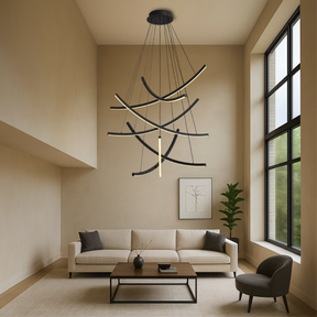 Lustre d'Escalier Scandinave - Design Minimaliste et Éclairant