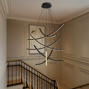 Lustre d'Escalier Scandinave - Design Minimaliste et Éclairant