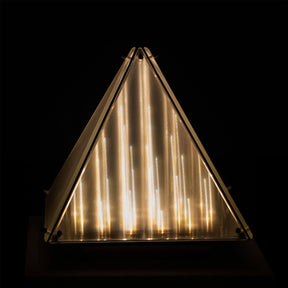Lampe de Table Triangulaire - Design Élégant en Verre Clair