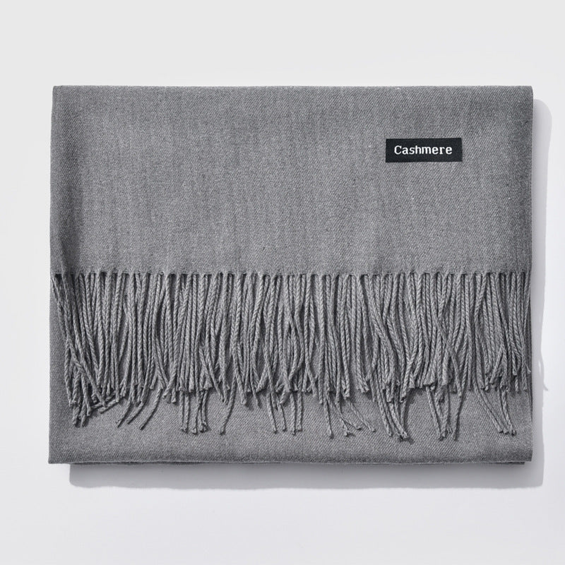 Écharpe Élégante à Franges pour Femmes - Style Monochrome et Confort Optimal