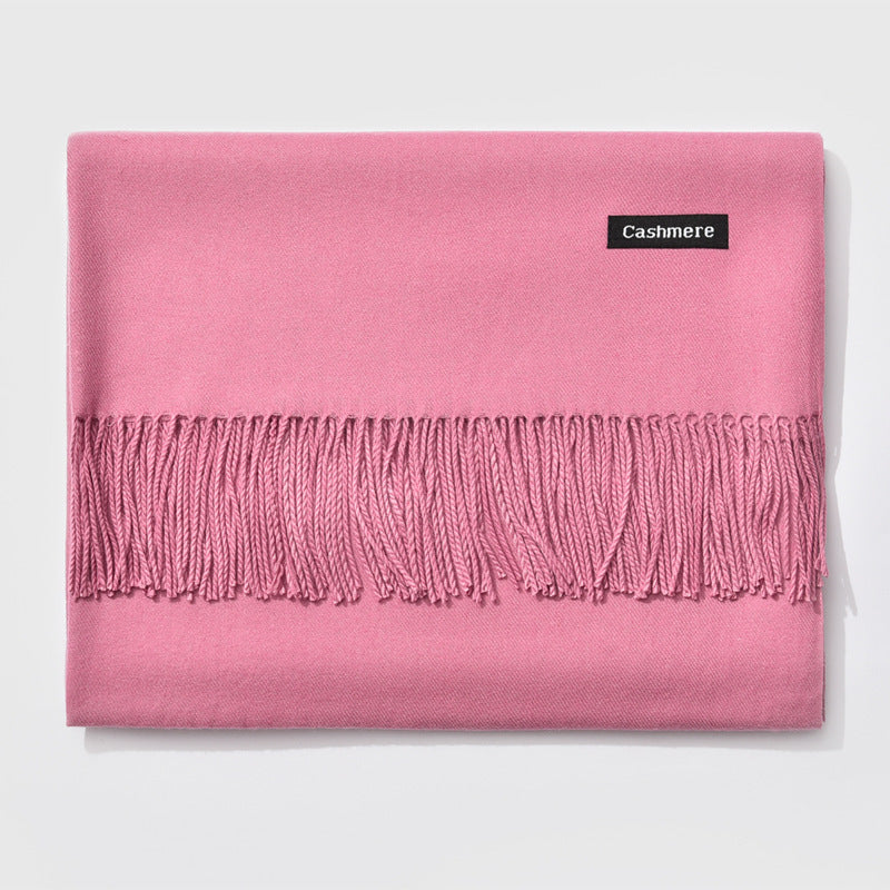 Écharpe Élégante à Franges pour Femmes - Style Monochrome et Confort Optimal