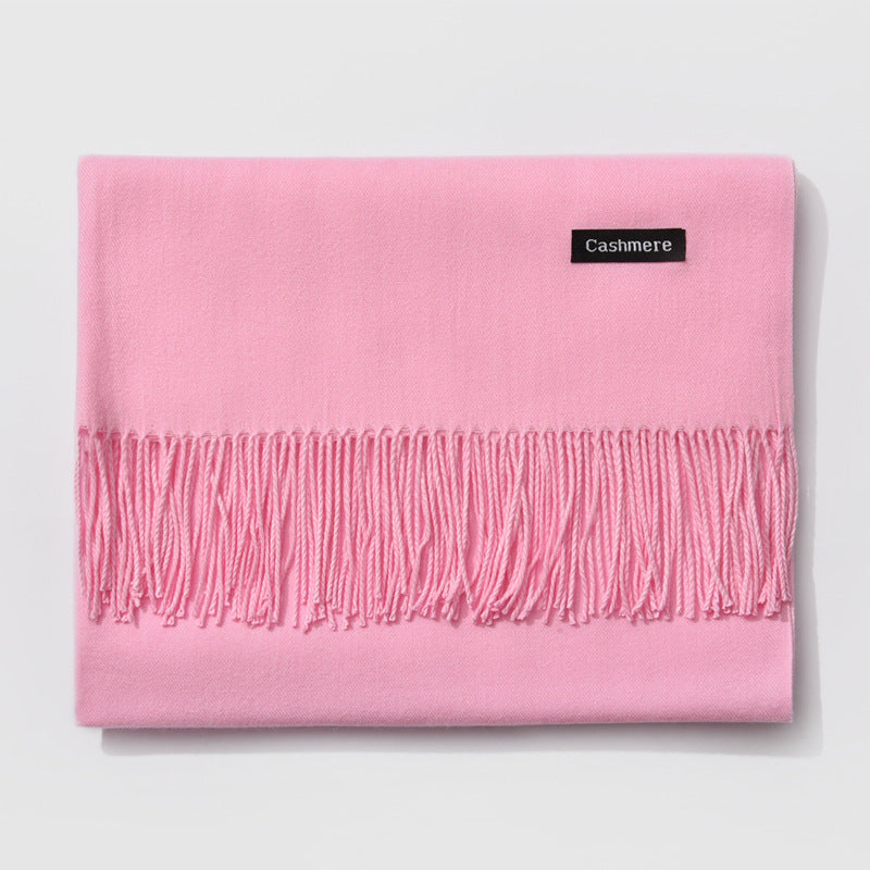 Écharpe Élégante à Franges pour Femmes - Style Monochrome et Confort Optimal